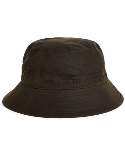 Barbour Waxed Cotton Sports Hat - Green