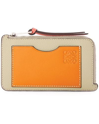 Loewe Leather Coin Card Holder - Natural