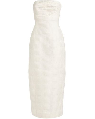 Emilia Wickstead Jacquard Lowre Midi Dress - White