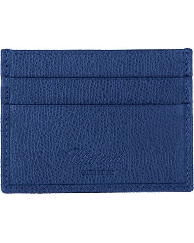 Chopard Small Leather Il Classico Card Holder - Blue