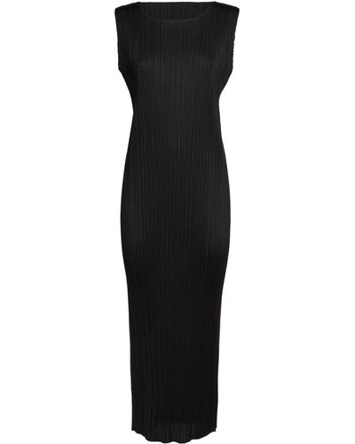 Pleats Please Issey Miyake Basics Sleeveless Maxi Dress - Black