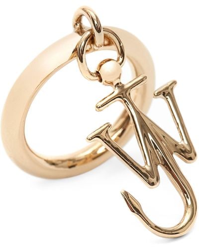 JW Anderson Anchor Charm Ring - Metallic