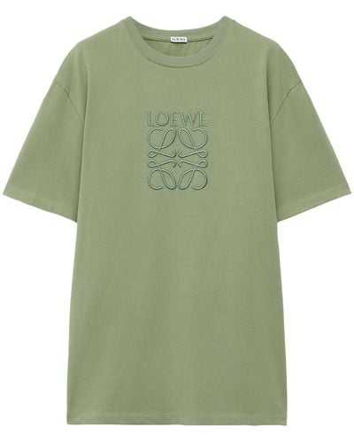 Loewe Embroidered Logo T-shirt - Green