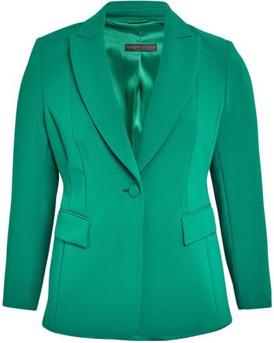 Marina Rinaldi Single-breasted Blazer - Green