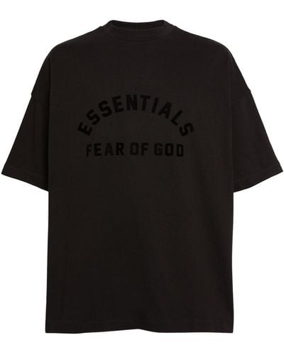 Fear Of God Cotton Logo T-shirt - Black