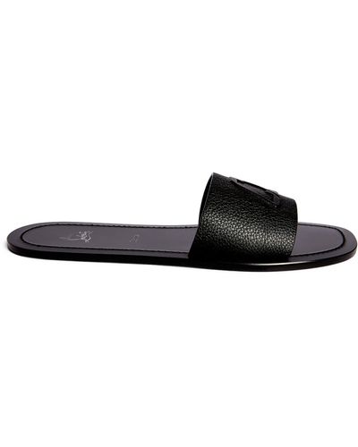 Muloman Leather Slippers in Black - Christian Louboutin