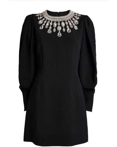 Andrew Gn Crystal-embellished Mini Dress - Black
