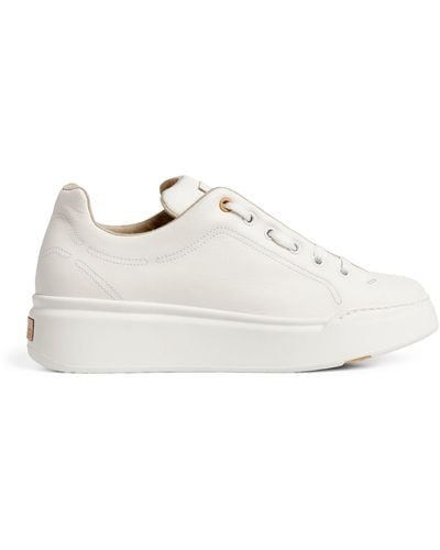 Max Mara Leather Sneakers - White