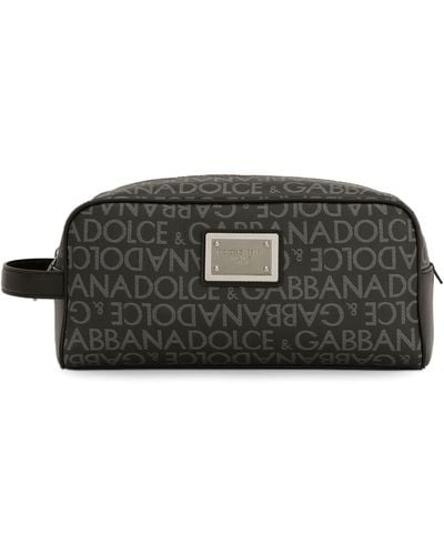 Dolce & Gabbana Monogram Wash Bag - Black