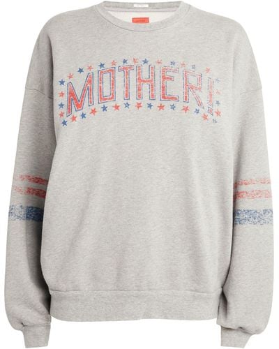 Mother Cotton Logo Sweater - Grey