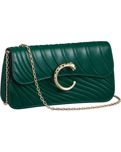 Cartier Mini Leather Panthère De Cross-body Bag - Green