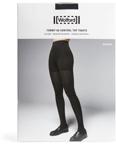 Wolford Tummy 66 Control Top Tights - White