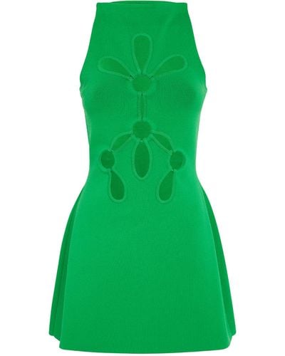 Cult Gaia Knit Franco Mini Dress - Green