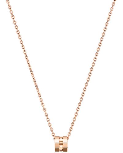 Chopard Rose Gold Ice Cube Necklace - Metallic