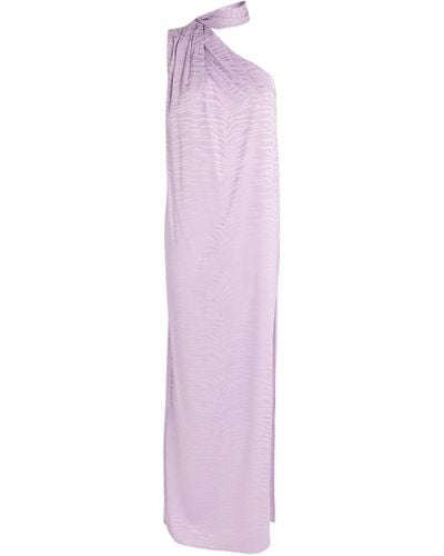 Stella McCartney Stretch-silk Tiger Print Dress - Purple