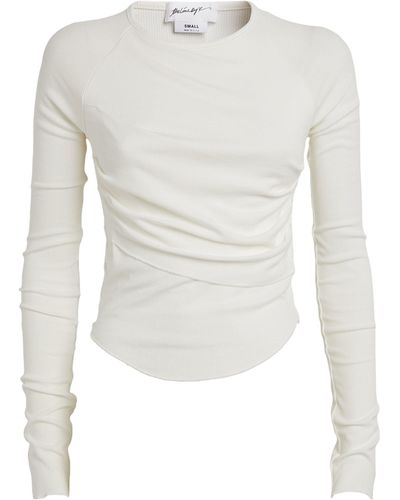The Line By K Cinched Long-sleeve T-shirt - White