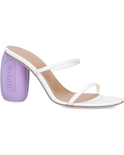 Loewe Leather Soap Mules 100 - White