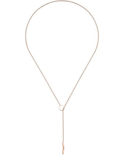 Gucci Rose Gold Link To Love Lariat Necklace - Metallic