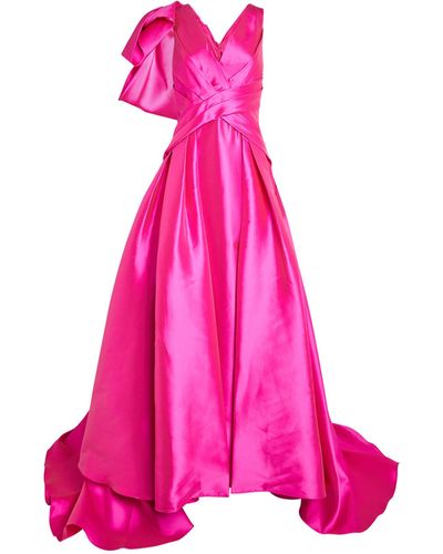 Pamella Roland Mikado Gown - Pink