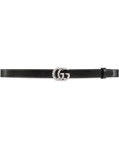 Gucci Leather Gg Marmont Belt - White