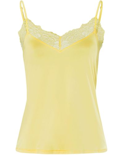 Hanro Josephine Lace-trim Camisole - Yellow