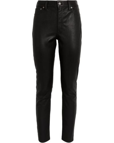 Polo Ralph Lauren Leather Trousers - Black