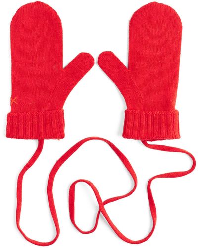 Chinti & Parker Wool-cashmere Mittens - Red