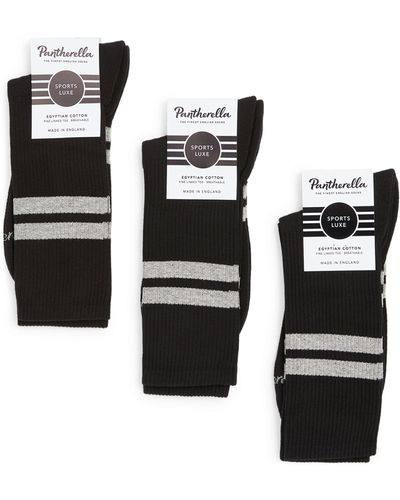 Pantherella Striped Socks (pack Of 3) - Black