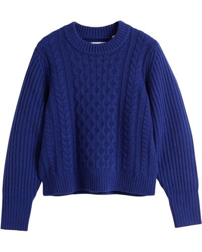 Chinti & Parker Aran Sweater - Blue