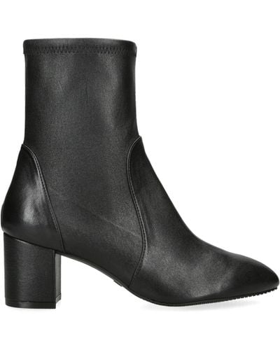 Stuart Weitzman Leather Yuliana Ankle Boots 60 - Black