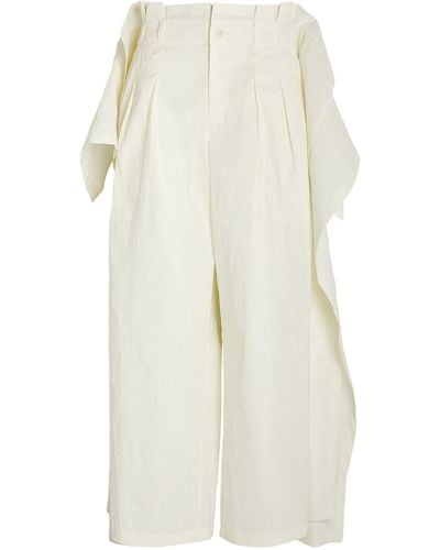 Issey Miyake Twisted Tailored Trousers - White