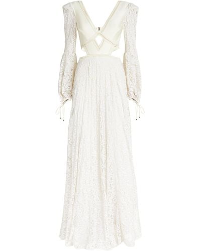 PATBO X Harrods Lace Cut-out Maxi Dress - White