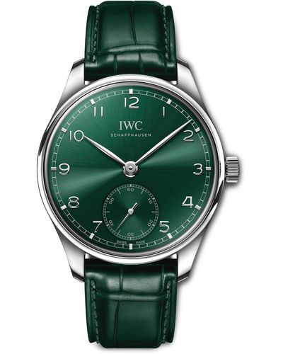 IWC Schaffhausen Stainless Steel Portugieser Automatic 40 Watch 40.4mm - Green