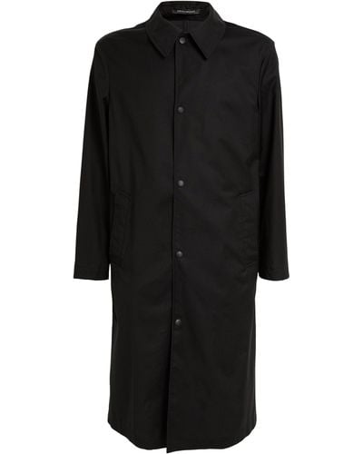 Emporio Armani Single-breasted Trench Coat - Black