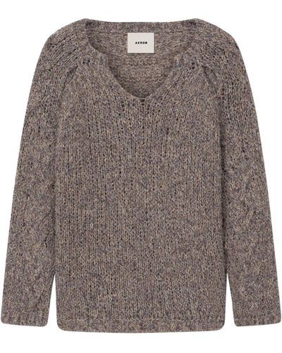 Aeron Knitted Colwell Sweater - Gray