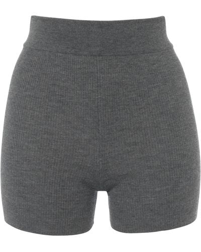 Cashmere In Love Alexa Rib-knit Cycling Shorts - Gray