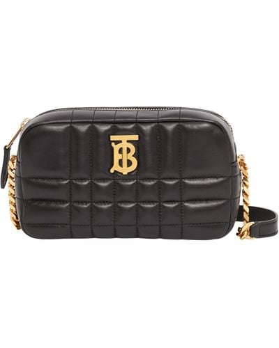 Burberry Mini Quilted Leather Lola Camera Bag - Black