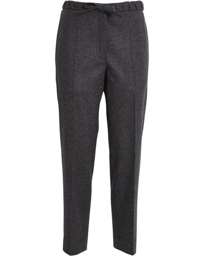Jil Sander Virgin Wool Straight Trousers - Grey