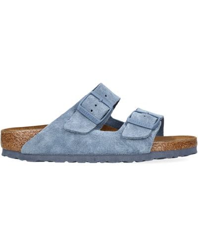 Birkenstock Suede Arizona Sandals - Blue