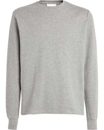 FRAME Cotton Crew-neck Sweater - Gray