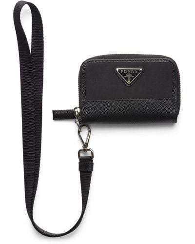 Prada Re-nylon Saffiano Wallet Pouch - Black