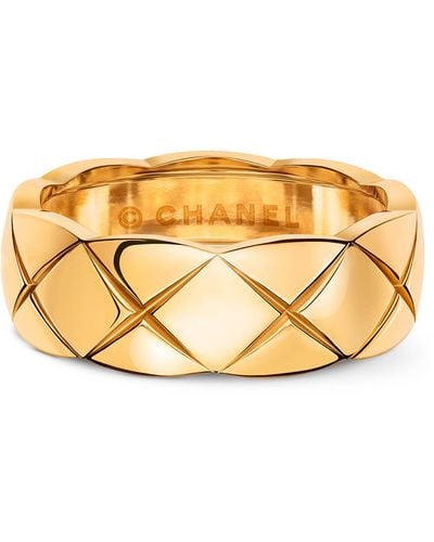 Chanel Small Yellow Gold Coco Crush Ring - Natural