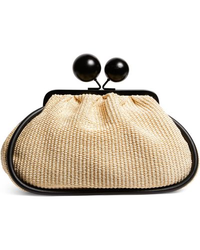 Weekend by Maxmara Large Woven Pasticcino Clutch Bag - Natural