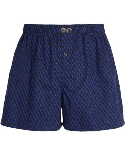 Polo Ralph Lauren Classic Cotton Boxer Shorts - Blue