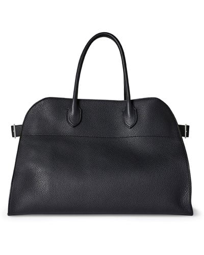 The Row Leather Soft Margaux 15 Top-handle Bag - Black