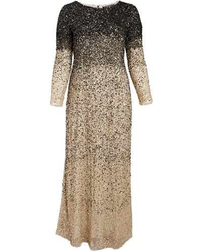 Marina Rinaldi Sequin-embellished Dock Gown - Black