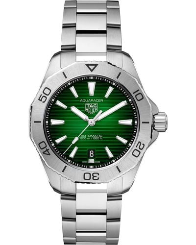 Tag Heuer Stainless Steel Aquaracer Watch 43mm - Green