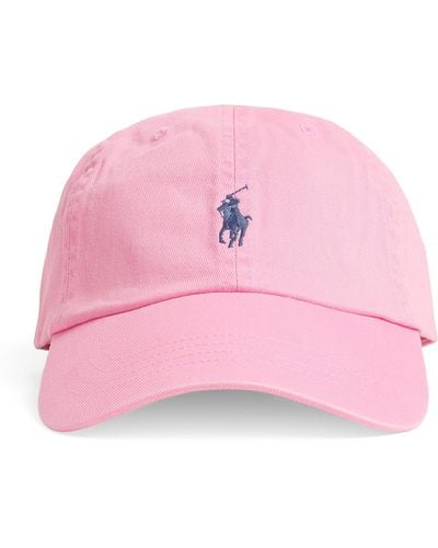 Polo Ralph Lauren Cotton Polo Pony Baseball Cap - Pink