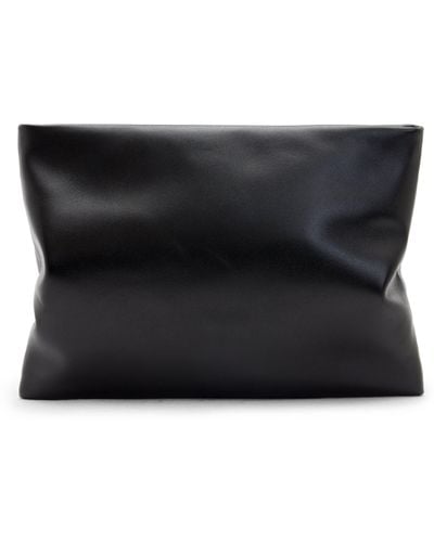AllSaints Leather Bettina Clutch Bag - Black