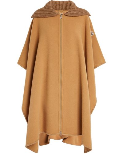 Moncler Wool Cape - Brown